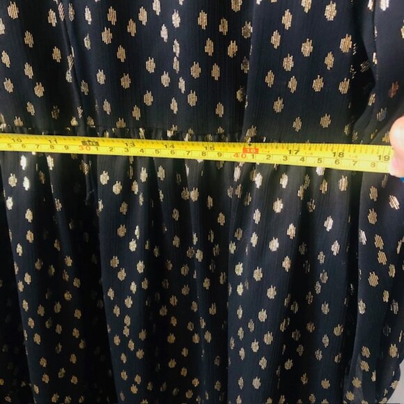 Sparkly Metallic Holiday H&M Mini Foil Metallic Printed Dress Size 6 - Picture 6 of 7